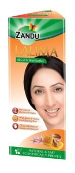 Zandu Lalima Blood and Skin Purifier 500 ml, Prevents and Reduces Pimples, Scientifically Proven, Natural and Safe, Made with Kesar and Honey for Glowing Skin