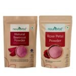 Neuherbs Natural Beetroot Powder and Rose Petal Powder (100g Each) for Men and Women | Skin & Hair Care Combo | Rich in Antioxidants, Fiber and Vitamin C | 100% Pure and Natural | Non GMO - Fast UK Delivery
