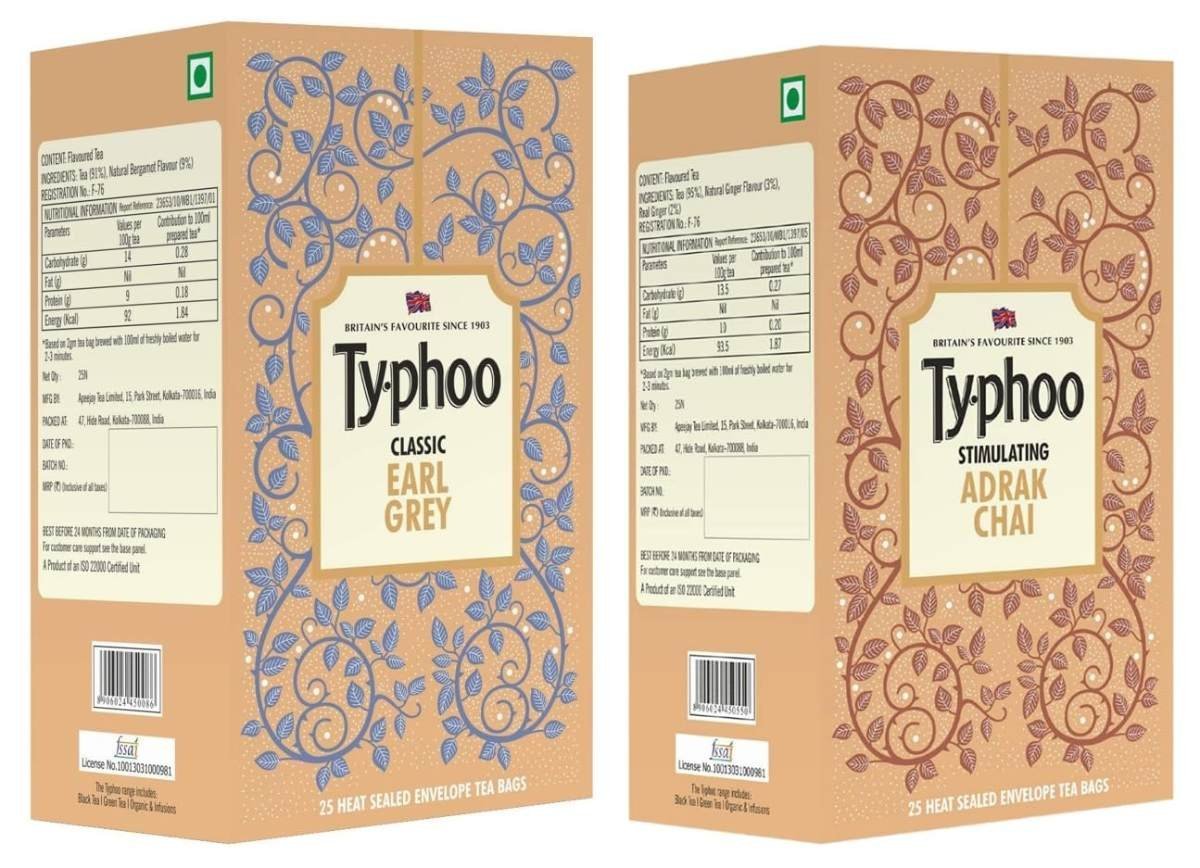 uk71v17thfetL-1.jpg Typhoo Luxurious Flavoured Earl Grey Tea Bags (25 Tea Bags) & Typhoo Stimulating Adrak Chai (25 Tea Bags) - Fast UK Delivery - Image 1