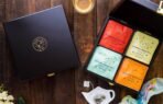 Dancing Leaf Wooden Chest | Great for Personal & Corporate Gifting | Rooibos Cinnamon, Fennel Green Tea, Jasmine & Mandarin, Kashmiri Kahwa | Assorted Blends | 24 Tea Bags (6 count each) - Fast Shipping to USA & Canada