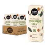 Urban Platter Unsweetened Coconut Milk, 250ml [Pack of 3 | 18% Fat, Additive-Free, Made in India, 100% Pure, Clean Label] - Fast UK Delivery