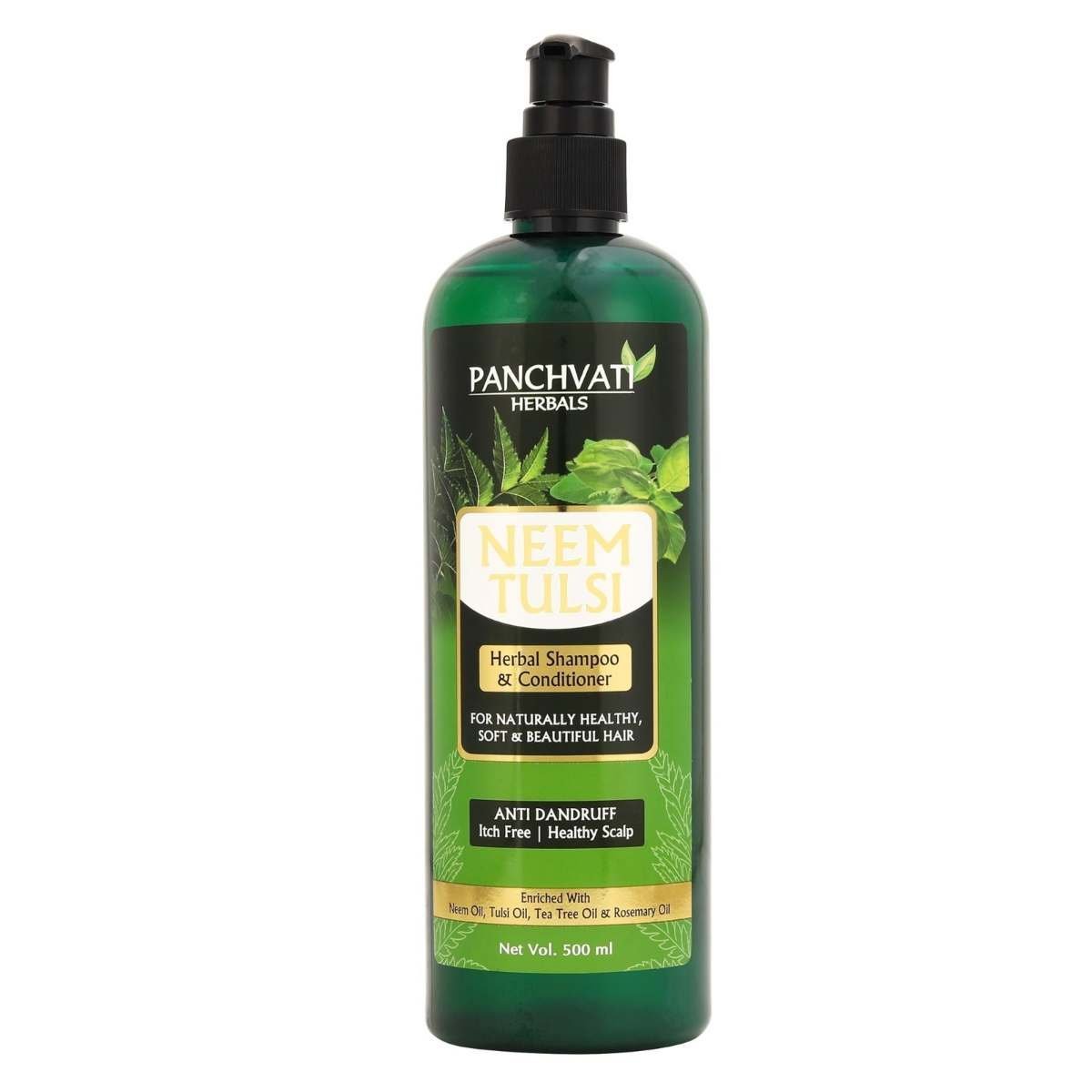 uk71vcIj1jGxL-1.jpg Panchvati Herbals Neem Tulsi Hair Shampoo Helps Maintain A Perfect Balance Between Healthy Growth Of The Hair Control Hair Fall 450 Ml - Fast UK Delivery - Image 1