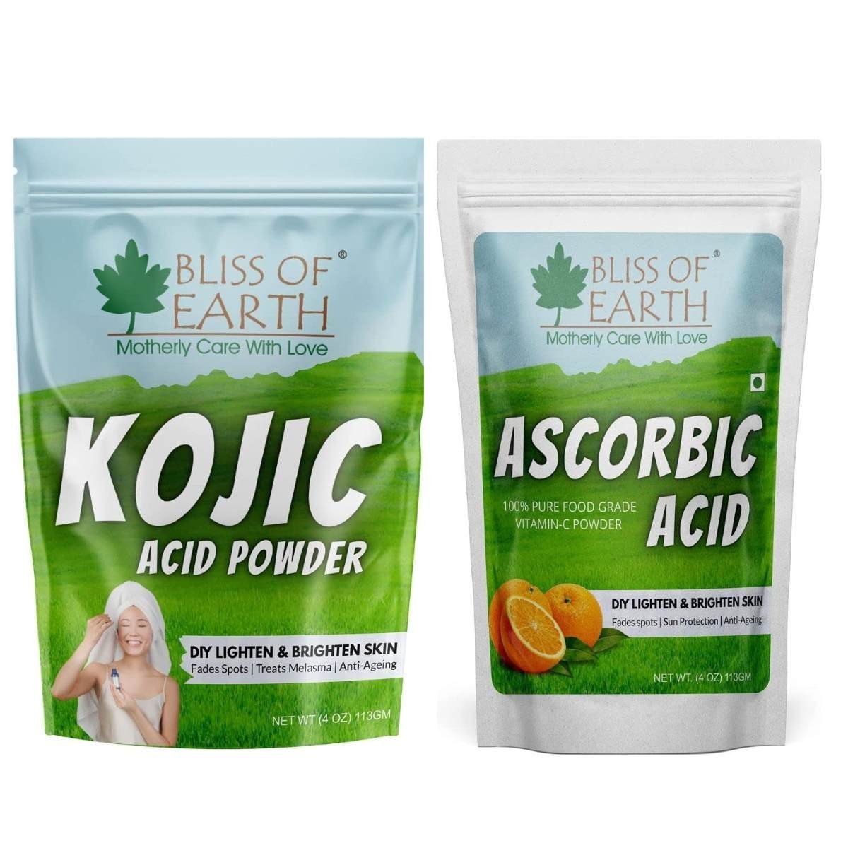 uk71vpHoNJVL-1.jpg Bliss of Earth Ascorbic Acid Powder & Korean Kojic Acid powder boost immunity,Skin,face, Cosmetic & DIY Products 113GM(Pack of 2) - Fast UK Delivery - Image 1