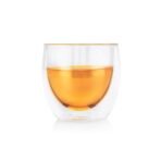 Dancing Leaf Fino Double Walled Cup | Heat Resistant Borosilicate Glass | Perfect for Tea, Coffee, Espresso & Other Beverages | Capacity - 80ml - Fast Shipping to USA & Canada