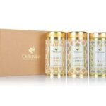 Octavius Gourmet Tea Collection - Immunities | 60 Tea Bags Packed in Decorative Tin Boxes | Spiced Turmeric, Kashmiri Kahwa & Tulsi Pyramid Teabags - Set of 3 Tins (20 Teabags Each) - Fast UK Delivery