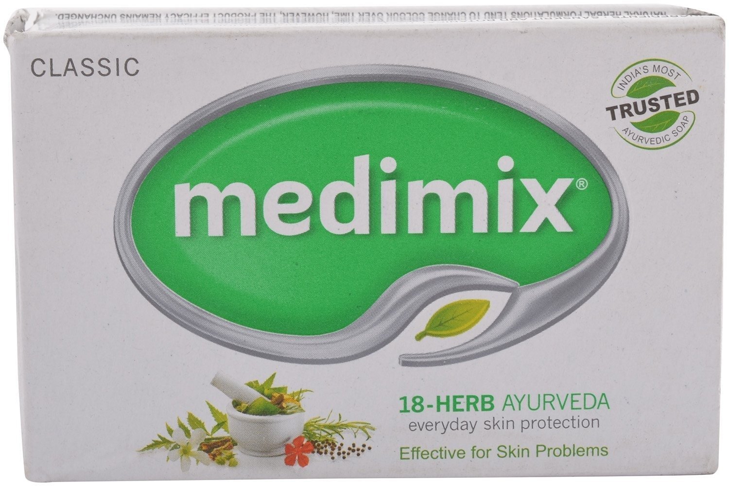 uk71yk0UA77UL-1.jpg Medimix Bath Soap - Classic, 125g Pack - Fast UK Delivery - Image 1