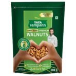 Tata Sampann Pure Walnuts, 200g, Crunchy Nuts, Rich in Dietary Fibre, Protein & Magnesium - Fast UK Delivery