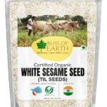 Bliss of Earth Organic Sesame Seeds 1kg White For Eating, Raw Til Seeds - Fast UK Delivery