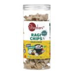 Shadani Ragi Chips 140g - Cream and Onion flavour | Crispy & Crunchy | Rich in fibre, Protein, Vitamins & Antioxidants | Energy-Boosting, Preservative-Free Snack - Fast UK Delivery