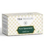 Tea Treasure Spearmint Herbal Tea Bags | Spearmint Tea for PCOS, PCOD, Unwanted Hair | Boosts Immunity | Improves Digestion | Reduces Stress | Rich in Antioxidants (25 Pyramid Tea Bags) - Fast UK Delivery