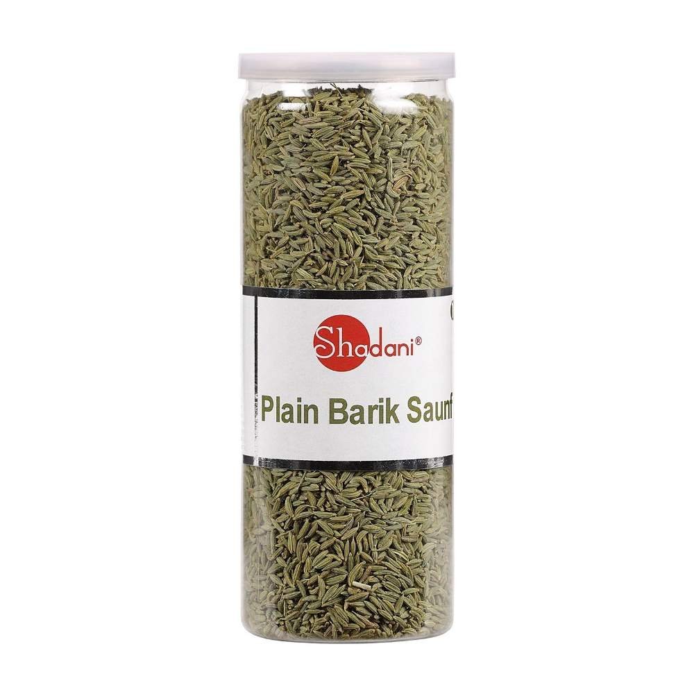 uk813XI0pl9JL.jpg Shadani Plain Barik Saunf Can 160g - Fast UK Delivery - Image 1