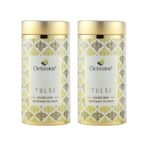 Octavius Tulsi Whole Leaf Green Tea | Immunity Booster |Natural Remedy for Cold and Cough |Loaded with Antioxidants |Packed in Decorative Tin Can | 20 Pyramid Tea Bags (Pack of 2) - Fast UK Delivery