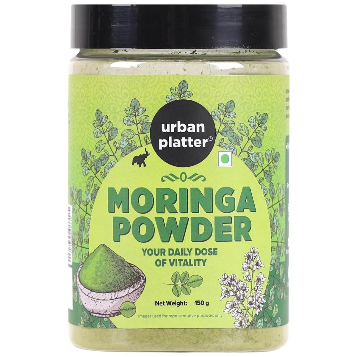 uk8147Kd-PzmL-1.jpg Urban Platter Moringa Leaf Powder, 150g - Fast UK Delivery - Image 1