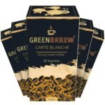 Greenbrrew Strong Instant Coffee Premix | 100% Unroasted Arabica Coffee Beans | Green Coffee Extract ("PL-AAA") + Probiotics | Hot & Cold Coffee | 20 Sachets, 60g Each - (Pack Of 5) - Fast Shipping to USA & Canada