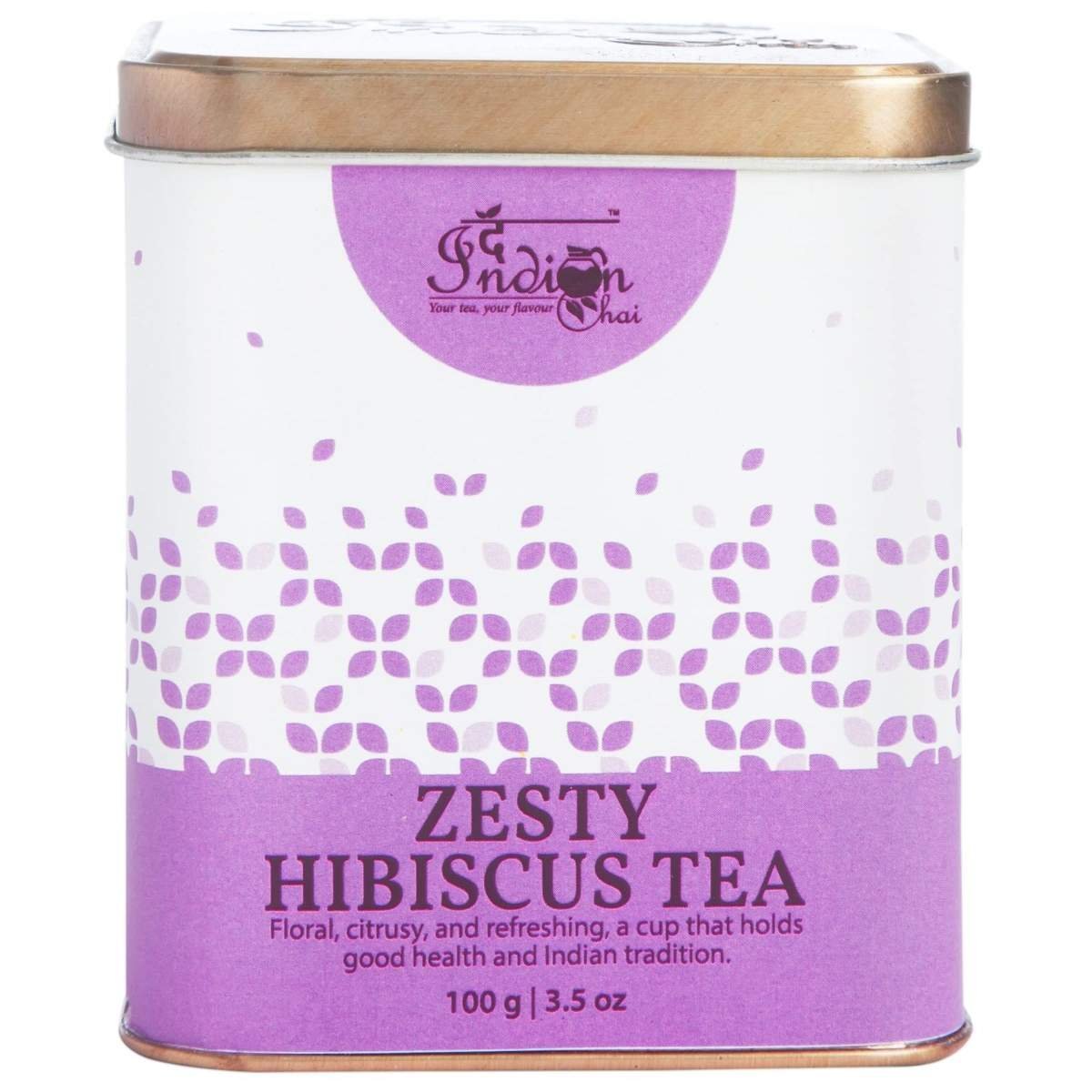 uk815bLdC-6mS-1.jpg The Indian Chai Zesty Hibiscus Tea 100g with Rosehip, Lemongrass, Orange peel, Licorice etc for Immunity, Regulates Blood Pressure & Cholesterol, Boosts Metabolism - Fast UK Delivery - Image 1
