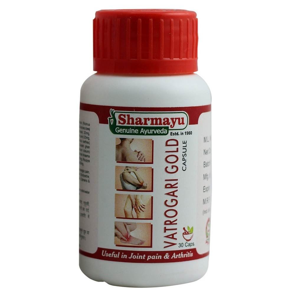 uk816AAkghvL-1.jpg Sharmayu Vatrogari Gold Capsule, 30 Caps. - Fast UK Delivery - Image 1