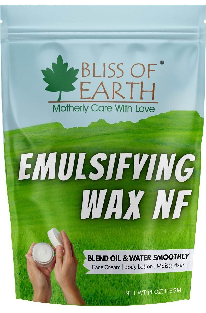 uk816FRLUbIL-1.jpg Bliss of Earth Emulsifying Wax NF Cosmetic Grade Wax Best for Thickening Soap, Lotion, Body Moisturizer & DIY Products 113gm - Image 1