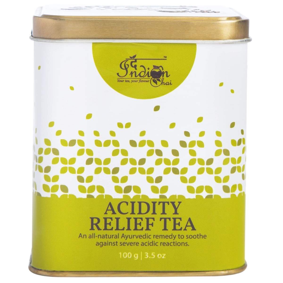 uk816kk4adsXS-1.jpg The Indian Chai - Acidity Relief Tea 100Gm, Herbal Tea Leaf With Milk Thistle, Anantmool, Guduchi, Bala, Relieves Acidity And Gas, Aids Digestion - Fast UK Delivery - Image 1