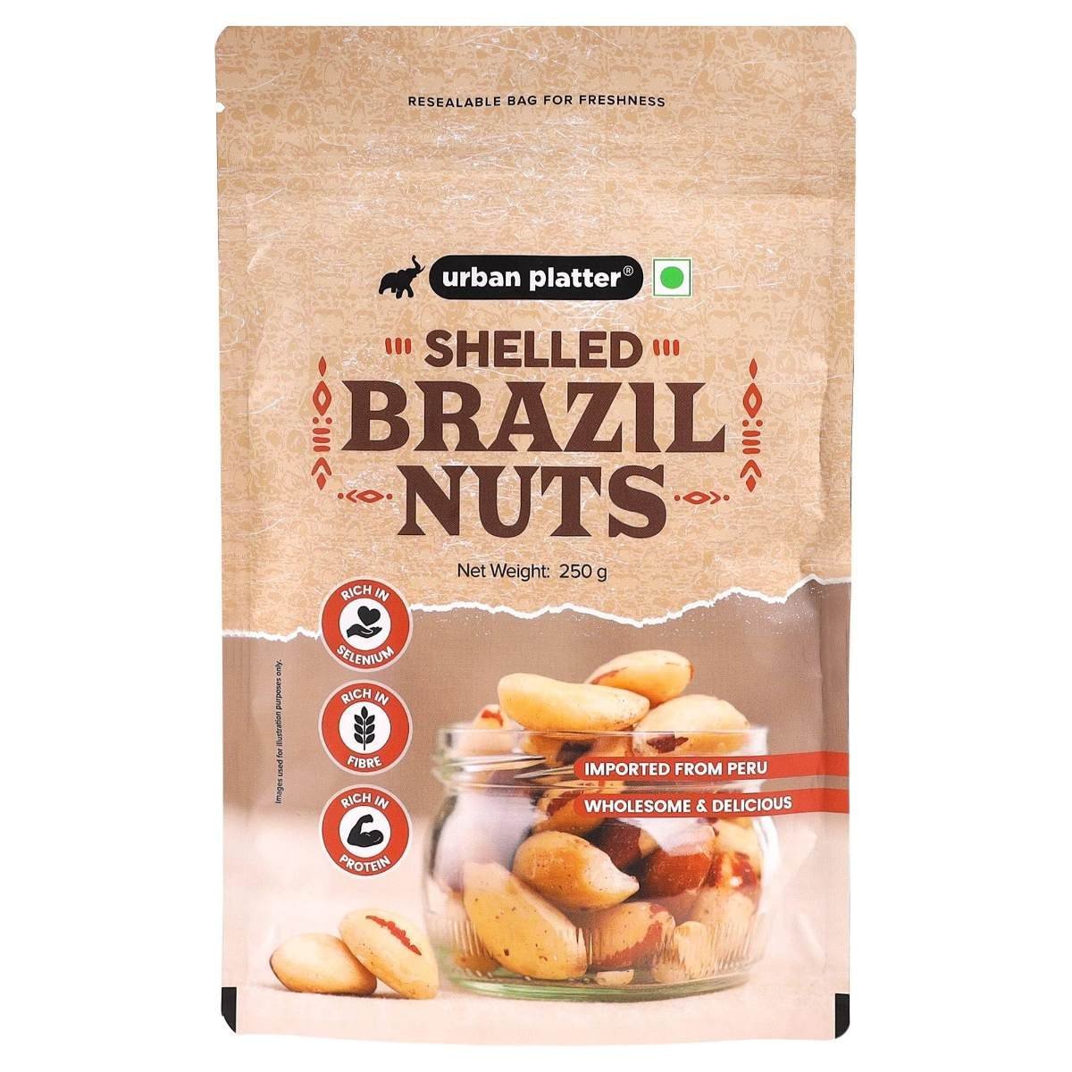 uk8173xDaobjL-1.jpg Urban Platter Brazil Nuts, 250g (Rich in Selenium | Superfood | Have 1 Daily) - Fast UK Delivery - Image 1