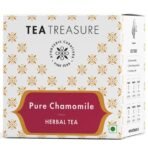 Tea Treasure Chamomile Herbal Tea Bags | Chamomile Flower Tea | Aids Digestion | Boosts Immunity | Reduces Anxiety | Improves Heart Health | Rich in Antioxidants (10 Pyramid Tea Bags) - Fast UK Delivery