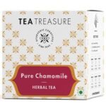 Tea Treasure Chamomile Herbal Tea Bags | Chamomile Flower Tea | Aids Digestion | Boosts Immunity | Reduces Anxiety | Improves Heart Health | Rich in Antioxidants (10 Pyramid Tea Bags) - Fast UK Delivery