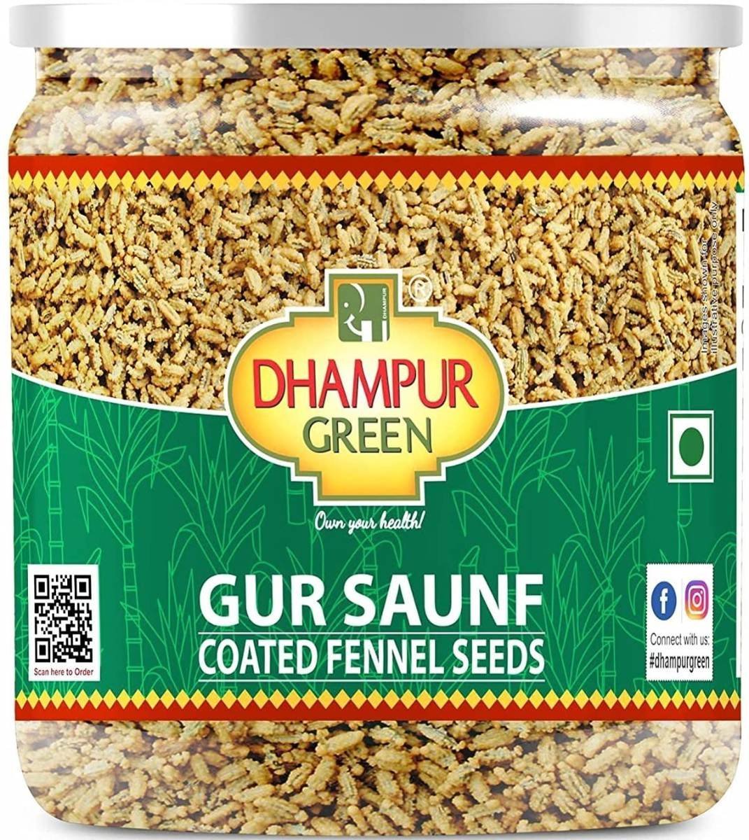 uk819UJcnS1KL-1.jpg Dhampurgreen Gur Saunf, 250g | Mouth Freshener | Mukhwas Gur Saunf | Jaggery Coated Fennel Seeds | After Meal Snack | Sompu - Fast UK Delivery - Image 1