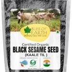 Bliss of Earth 500gm unhulled Black Sesame Seeds, Kaale Til, Fresh & Organic Fully Fiber Rich Great for Cooking & Baking - Fast UK Delivery