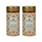 Octavius Spiced Turmeric Tea Pyramid Tea Bags Tin | Caffeine Free Digestive Herbal Tea for Weight Loss | Turmeric Blended with Indian Spices | Immunity Boosting Detoxifying Tea - 20 Tea Bags - Fast UK Delivery