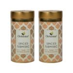 Octavius Spiced Turmeric Tea Pyramid Tea Bags Tin | Caffeine Free Digestive Herbal Tea for Weight Loss | Turmeric Blended with Indian Spices | Immunity Boosting Detoxifying Tea - 20 Tea Bags - Fast UK Delivery