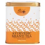 The Indian Chai - Ayurvedic Shanti Tea 100 grams with Ashwagandha, Lavender, Rose Petals, Brahmi etc for Mental Clarity, Reduces Stress, Peace Tea - Fast UK Delivery