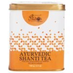 The Indian Chai - Ayurvedic Shanti Tea 100 grams with Ashwagandha, Lavender, Rose Petals, Brahmi etc for Mental Clarity, Reduces Stress, Peace Tea - Fast UK Delivery
