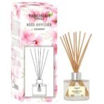 Panchvati Herbals Jasmine Reed Diffuser with Get 8 Fabric Stick Natural Fragrance Room Freshener Diffuser Set (100ml)