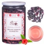 The Indian Chai Organic Hibiscus Flower Tea (100 Grams)|Hibiscus Tea|Helps Control High Blood Pressure|Promotes Heart Health|Relieves Stress & Anxiety|Reduces Blood Sugar|Herbal Tea|Caffeine Free - Fast UK Delivery