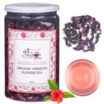 The Indian Chai Organic Hibiscus Flower Tea (100 Grams)|Hibiscus Tea|Helps Control High Blood Pressure|Promotes Heart Health|Relieves Stress & Anxiety|Reduces Blood Sugar|Herbal Tea|Caffeine Free - Fast UK Delivery