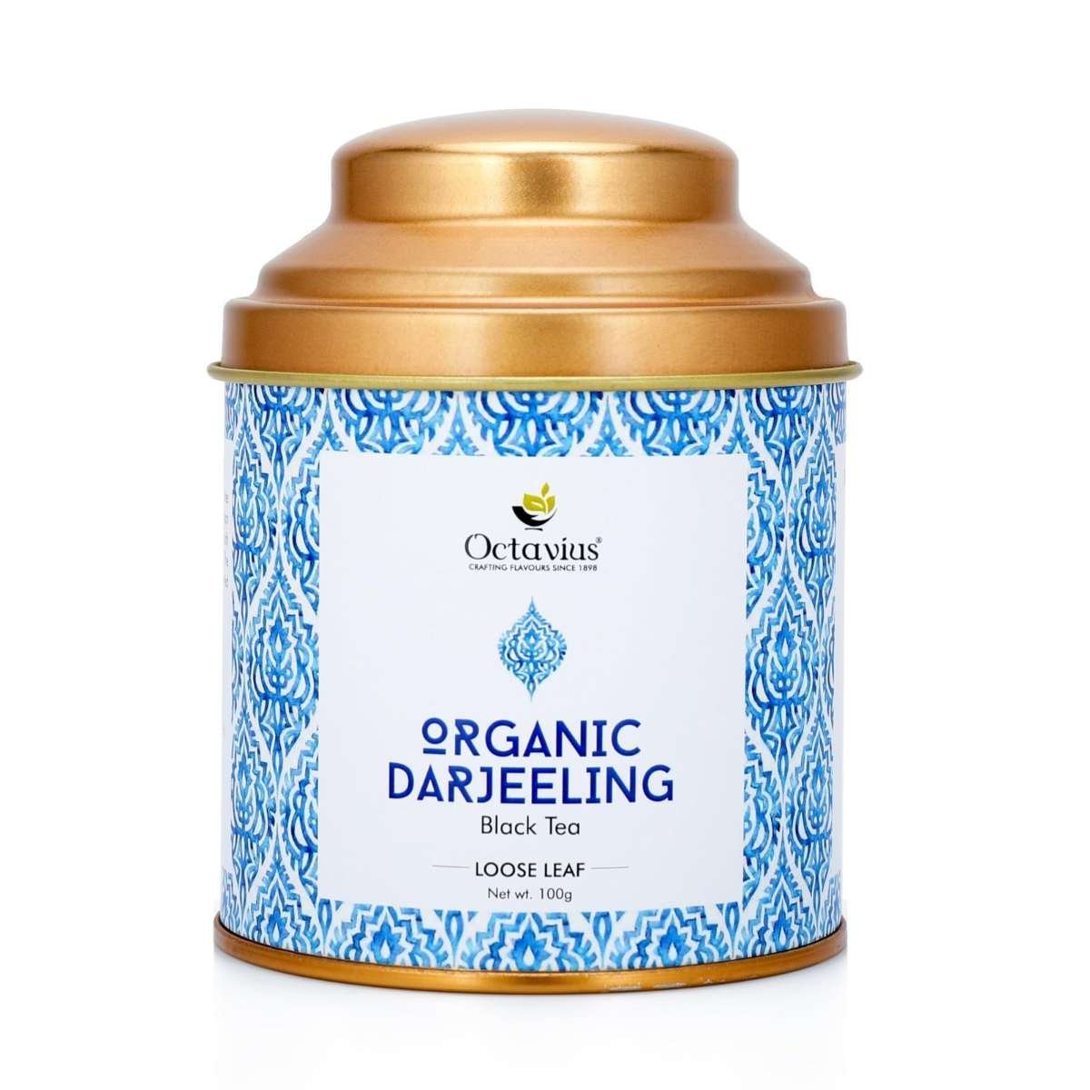uk81CMWaNXNL-1.jpg Octavius Organic Darjeeling Black Tea - 100 Gms (50 Cups) | NPOP Certified Premium Organic Tea | 100% Pure and Authentic Darjeeling Loose Leaf Black Tea | Sourced From Highlands | Anti-Oxidants Rich - Fast UK Delivery - Image 1