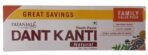 Patanjali Dant Kanti Toothpaste - Natural (With 1N Toothbrush), 300G Combo Pack, strong teeth - Fast UK Delivery