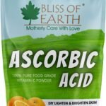 Bliss of Earth Ascorbic Acid Powder Pure Food Grade Vitamin-C Rich Powder boost immunity, Skin,face, Cosmetic & DIY Products 226GM - Fast UK Delivery