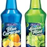 Mala's Fruit Mocktail Syrup, Blue Curacao Mocktail, 750ml & Fruit Mocktail Syrup Green Mint 750ml, 1 count - Fast UK Delivery