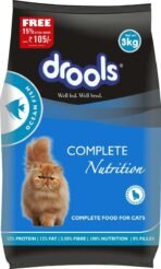 Drools Adult(+1 year) Dry Cat Food, Ocean Fish, 3kg (15% Extra Free Inside*Limited Stock) - Fast UK Delivery