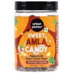 Urban Platter Sweet Amla Candy Infused with Ginger Lemon Pepper, 250g (Sweet, Tangy and Zesty | Aftermeal Digestive | Travel Essential | Anytime Snack |) - Fast UK Delivery