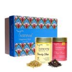 Tassyam Fine Tea Gift Set | Perfect Festival Gift Box | Pure Tisanes | Diwali Gift | Flavored Black Tea | Wellness Gift Hamper | Wedding Gift, Birthday Gift for Men and Women - Fast UK Delivery