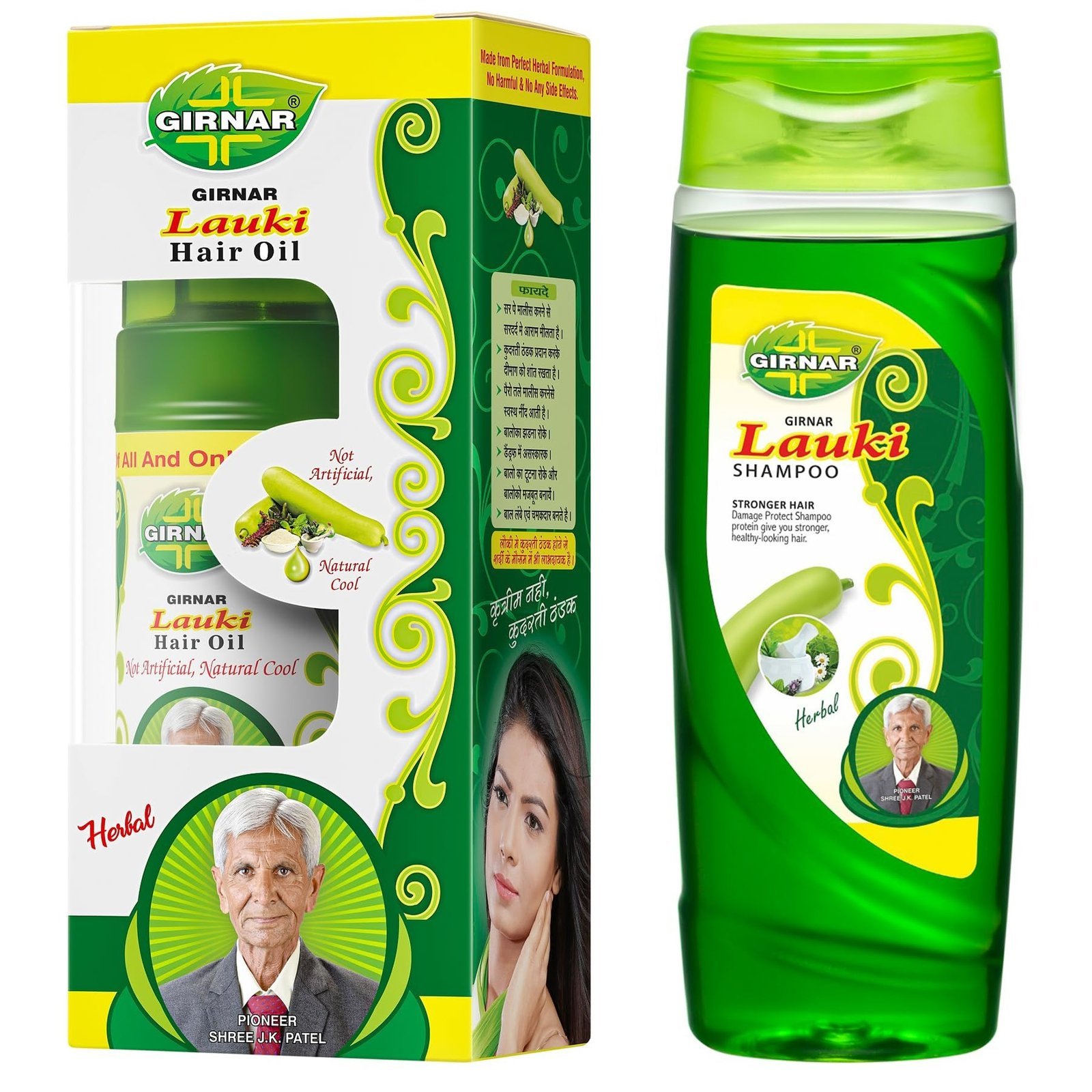 uk81HTlGqxfzL-1.jpg Girnar Lauki Hair Care Combo Pack, 500ml Oil & 375ml Shampoo, 2-in-1 Shampoo & Conditioner Adivasi Dudhi Nu Tel And Shampoo - Fast UK Delivery - Image 1