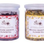 The Indian Chai - Organic Chamomile Flower Tea and Organic Hibiscus Flower Tea Combo, 50 grams Each, Herbal Tea, Caffeine Free - Fast UK Delivery