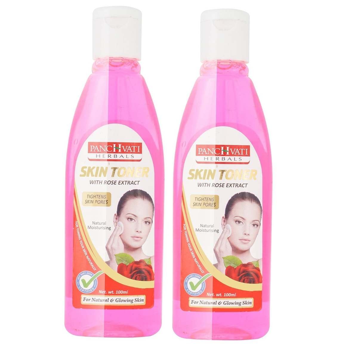 uk81NeUJc6QdL-1.jpg Panchvati Herbals Skin Toner with Rose Extract for Natural & Glowing Skin 100 ml, (pack of - 2) - Image 1