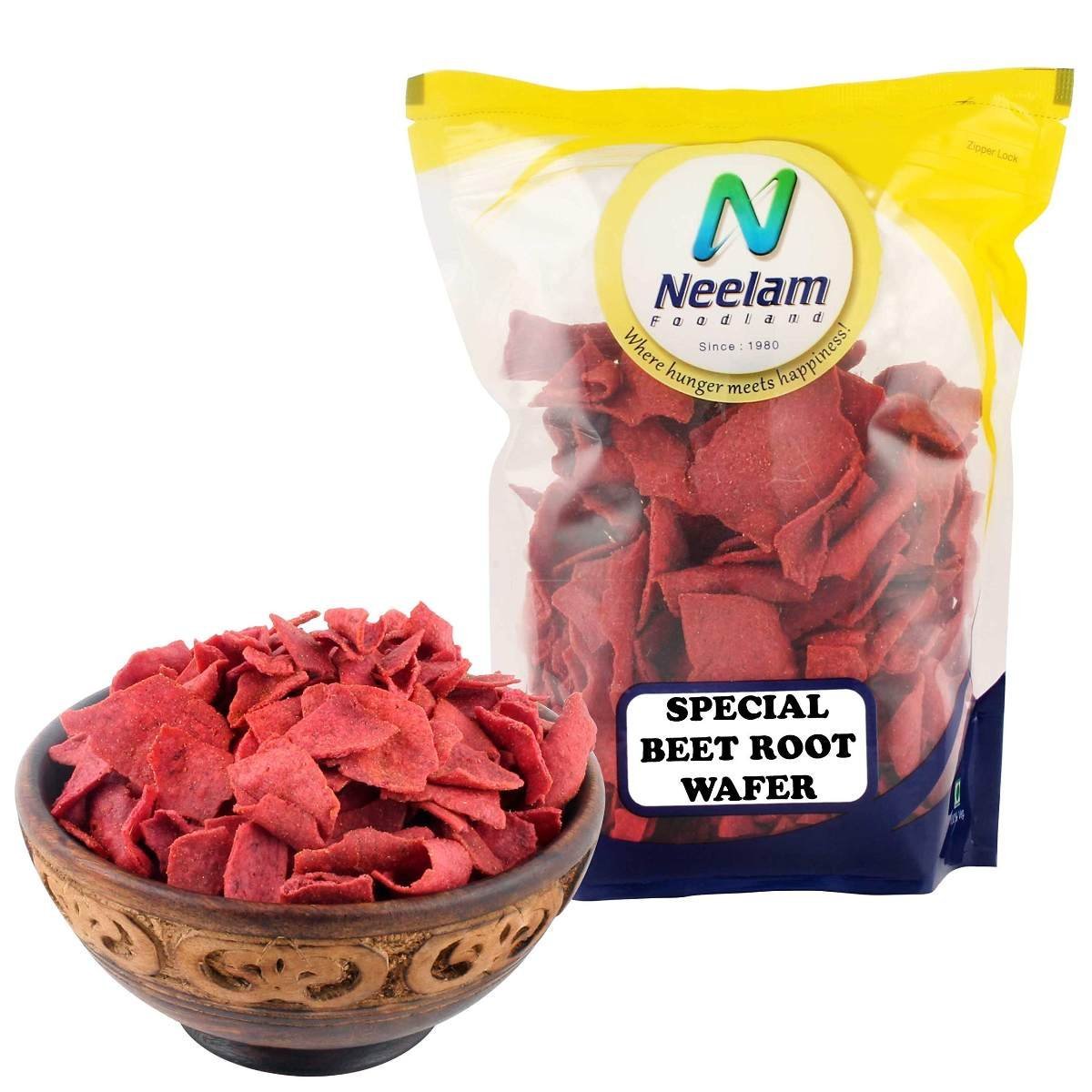 uk81Op4cSC2EL-1.jpg Neelam Foodland Special Beet Root Wafer 400G, Red - Fast UK Delivery - Image 1
