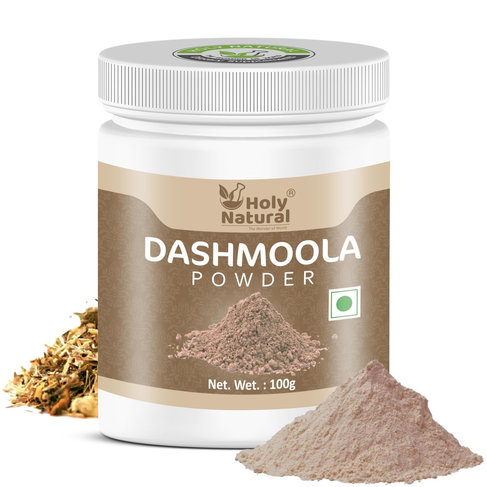 uk81Q9XJmvgDL-1.jpg Holy Natural - The Wonder of World Dashmoola Powder (100 Gm), Dried Roots Powder Of Ten Different Plants, Also Called Dashamula, Churna Used In Kwatha, Tablet, Paste, Oil, And Jam. - Fast UK Delivery - Image 1