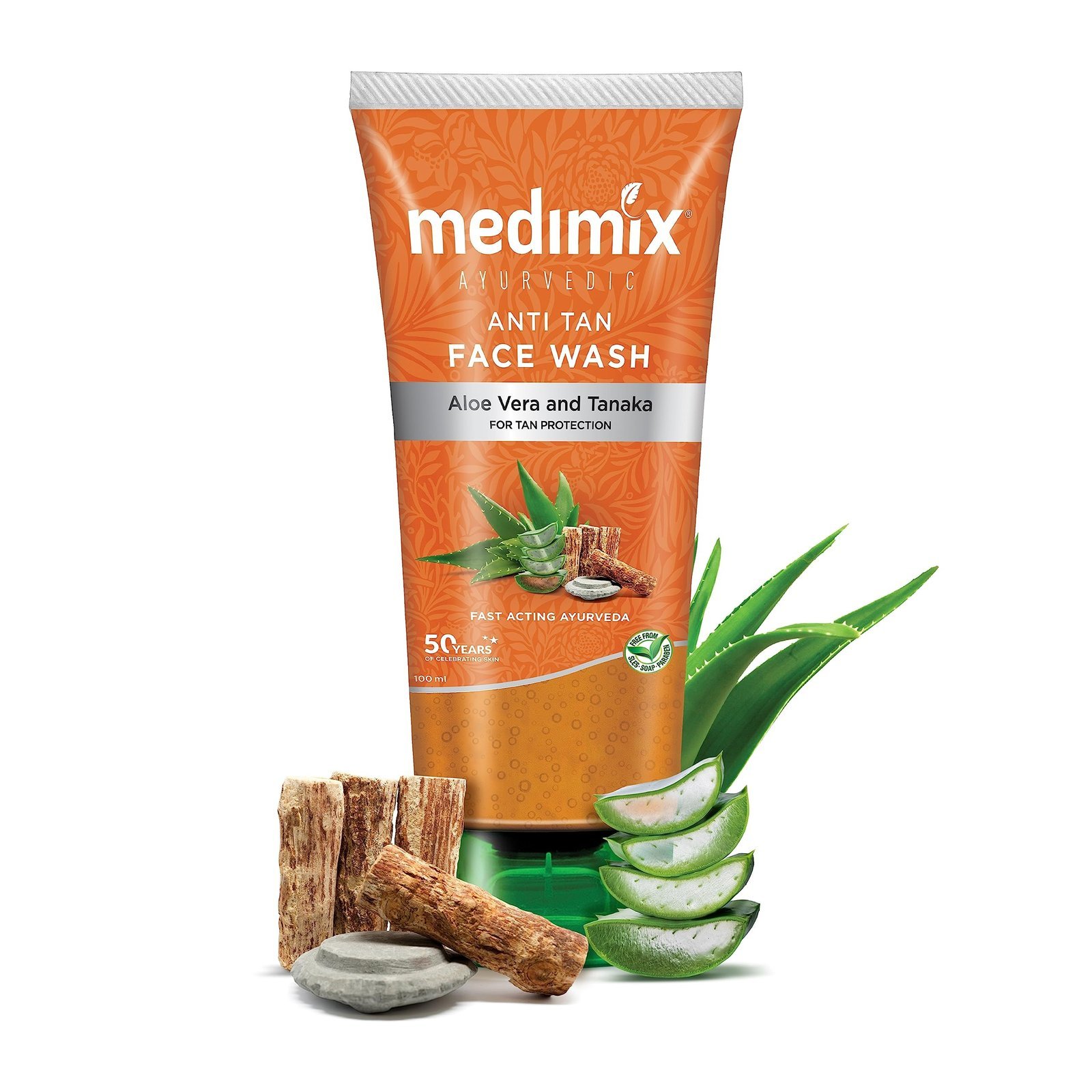 uk81QY6xLMjnL-1.jpg Medimix Ayurvedic Anti Tan Face Wash for tan protection| With Aloe vera and Tanaka| 100 ml - Fast UK Delivery - Image 1