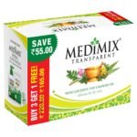 MEDIMIX Transparent Soap with Glycerine and Lakshadi Oil | Each 125g | Effective for Dry Skin | - Fast UK Delivery