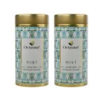 Octavius Mint Green Tea |Superior Loose Leaf Flavour Experience with Absolute Ease|Refreshing Blend |Reduces Stress|Improves Skin|Aids Weight Loss |Delicious & Aromatic|20 Pyramid Tea Bags (Pack of 2) - Fast UK Delivery