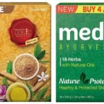 Medimix Ayurvedic Sandal Bathing Bar, 125 g (4 + 1 Offer Pack) And Classic 18 Herbs Soap, 125 g (4 + 1 Offer Pack) - Fast UK Delivery